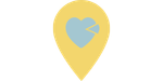 Pictogramme localité intégrant le cœur Cheese Forever