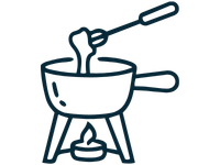 Pictogramme de mini fondue