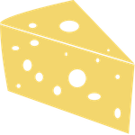 Pictogramme part de fromage représentant l'option fromages des Ateliers Dégustations